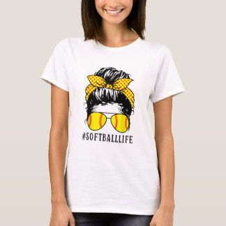 Ma Life Softball Baseball Mam Moederdag T-shirt