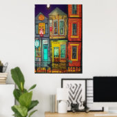 Ma maison en ville | AI Art Poster (Bureau à domicile)