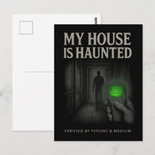 Ma maison est hantée Carte postale – Vérifiée par