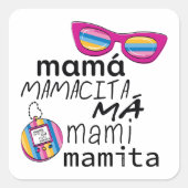 Má Mami Mamita uit de 90 Vierkante Sticker (Voorkant)