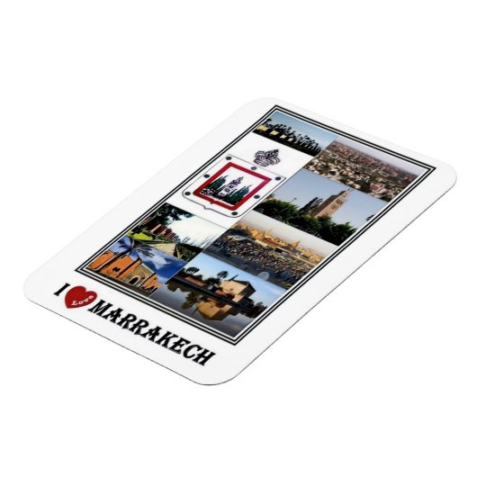 MA Maroc - Marrakech - I Love Mosaic - Magnet (Côté Gauche)