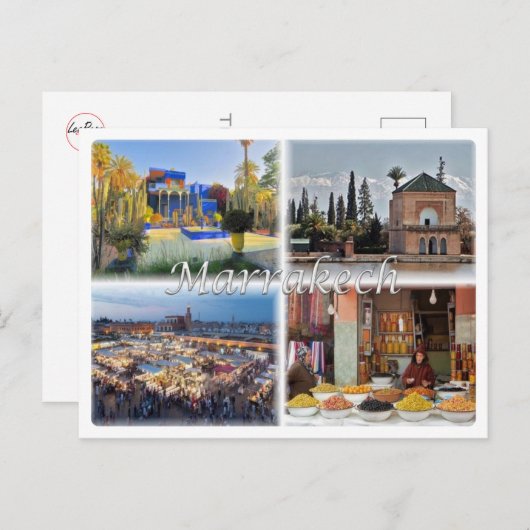 MA Marokko - Marrakech - Briefkaart (Voorkant / Achterkant)