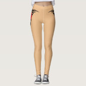 Ma marque Vêtements tatouage Leggings Rose tribal (Devant)