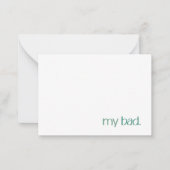 Ma mauvaise carte d'excuses (Devant)