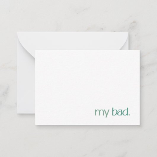 Ma mauvaise carte d'excuses (Devant)