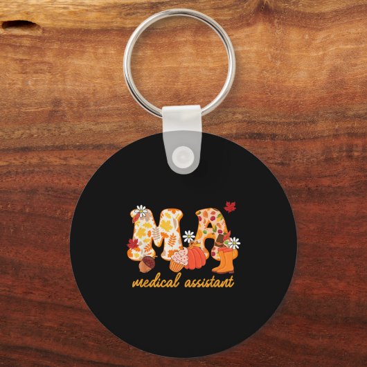 Ma Medical Istant Fall Pumpkin Cute Sleutelhanger (Voorkant)