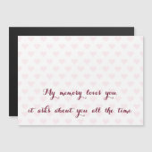 Ma Mémoire Aime... Carte de devis Love Miss You (Devant / Derrière)