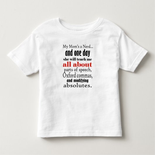 Ma mère est un T-shirt Nerd, Toddler Jersey (Devant)