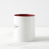 "Ma Mère est une Reine" Tasse à script Élégant | F (Centre)