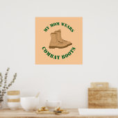 Ma mère porte des bottes de combat - Poster (Cuisine)