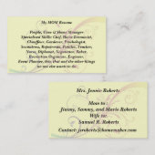 Ma mère reprend la carte d'appel fleurit (Devant / Derrière)