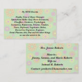 Ma mère reprend la carte d'appel Fleurs pop super (Devant / Derrière)