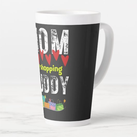 Ma Mijn winkelboeddy - Happy Moederdag Latte Mok (Rechterhoek)