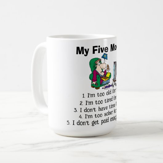 Ma Mug de café Cinq Humeurs (Devant gauche)