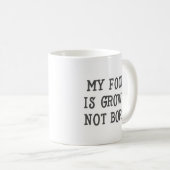Ma nourriture est cultivée Non Né Vegan Funny Mug (Devant droit)