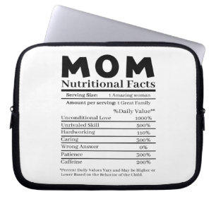 Ma Nutritional Facts Laptop Sleeve