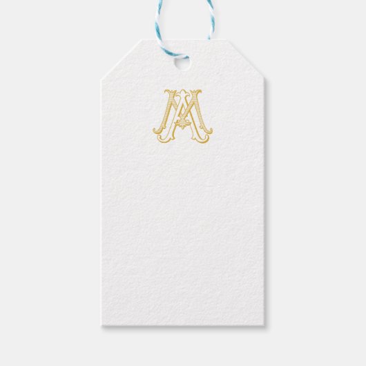 MA of AM Monogram Gift Label Cadeaulabel (Voorkant)