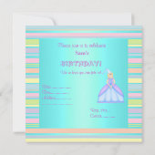 MA PETITE PRINCESSE ANNIVERSAIRE INVITATION DU PAR (Dos)