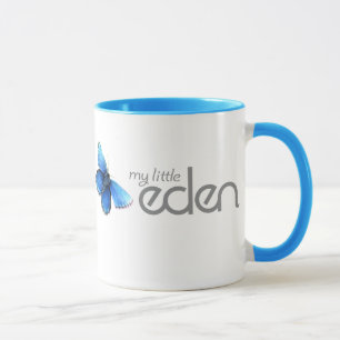 ma petite tasse bleue de papillon d'Éden