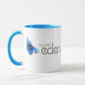 ma petite tasse bleue de papillon d'Éden (Gauche)