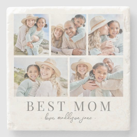 Ma Photo Collage Stenen Onderzetter (Voorkant)