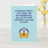 Ma plus grande peur..., drôle de carte de voeux, f (Fleur jaune)