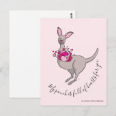 Ma poche est pleine d'amour kangourou carte plate (Devant / Derrière)