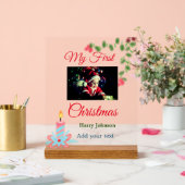 Ma première bougie de Noël ajouter nom photo bébé  (Mariage)