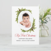 Ma première carte de vacances photo pour bébé de N (Debout devant)