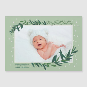 Ma première carte magnétique photo de bébé de Noël