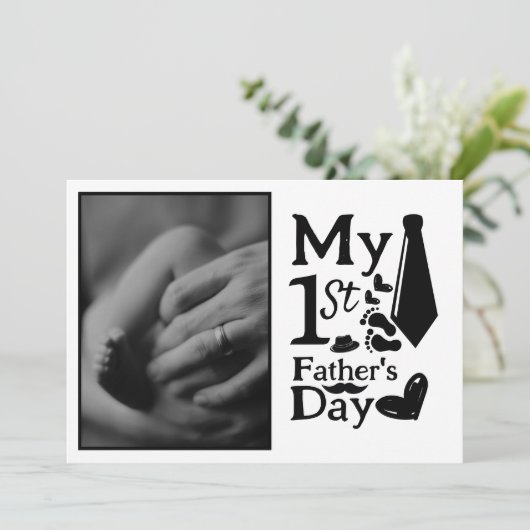 ma première fête des pères Carte de vacances à pla (Debout devant)