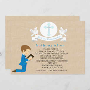 Ma première invitation d'agenouillement de garçon