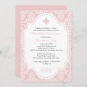 Ma première invitation rose Communion (Devant / Derrière)