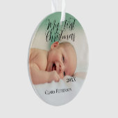 Ma première photo bébé de Noël ajouter nom année m (devant)