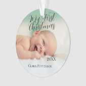 Ma première photo bébé de Noël ajouter nom année m (devant)