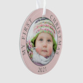 Ma première photo de bébé de Noël avec année (devant)