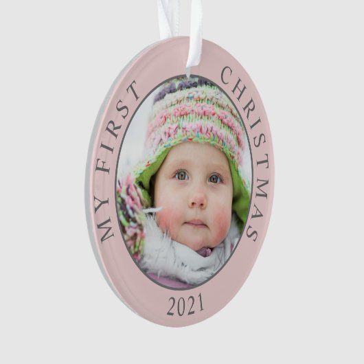 Ma première photo de bébé de Noël avec année (devant)