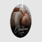 Ma première photo de bébé de Noël Écriture élégant (devant)