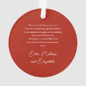 Ma première photo de bébé de Noël Écriture élégant (dos)