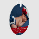 Ma première photo de bébé de Noël Rouge (devant)