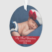 Ma première photo de bébé de Noël Rouge (devant)