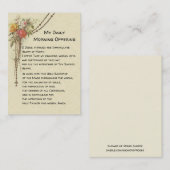 Ma prière de offre de matin quotidien carte sainte (Devant / Derrière)