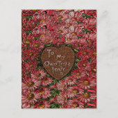 Ma propre carte postale Coeur et Fleurs Véritables (Devant)