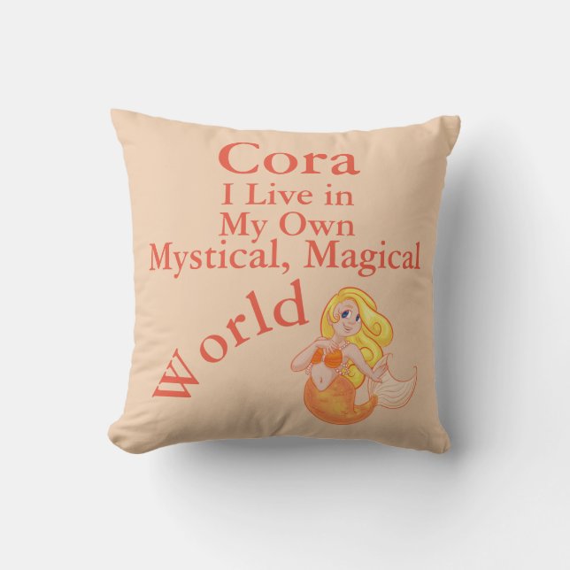 Ma propre sirène magique mystique Coussin du monde (Recto)
