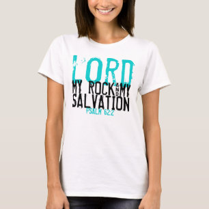 Ma roche et mon T-shirt de vers de bible de salut