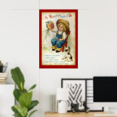 Ma Saint-Valentin pense à moi affiche vintage (Bureau à domicile)