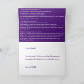 Ma sainteté enveloppe tout ce que je vois, carte A (Intérieur)