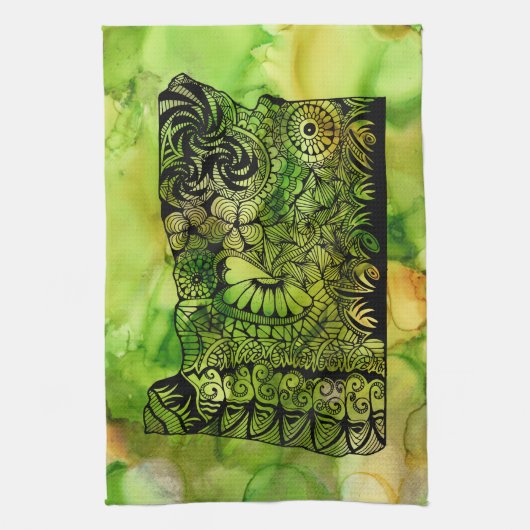 Ma serviette de plat de l'Orégon (Vertical)