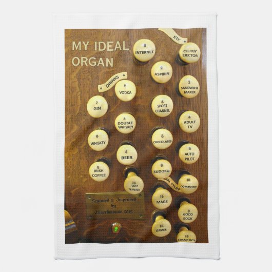 Ma serviette d'orgue idéale à la bordure blanche (Vertical)