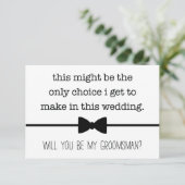 Ma seule option Carte de proposition de garçon d'h (Debout devant)